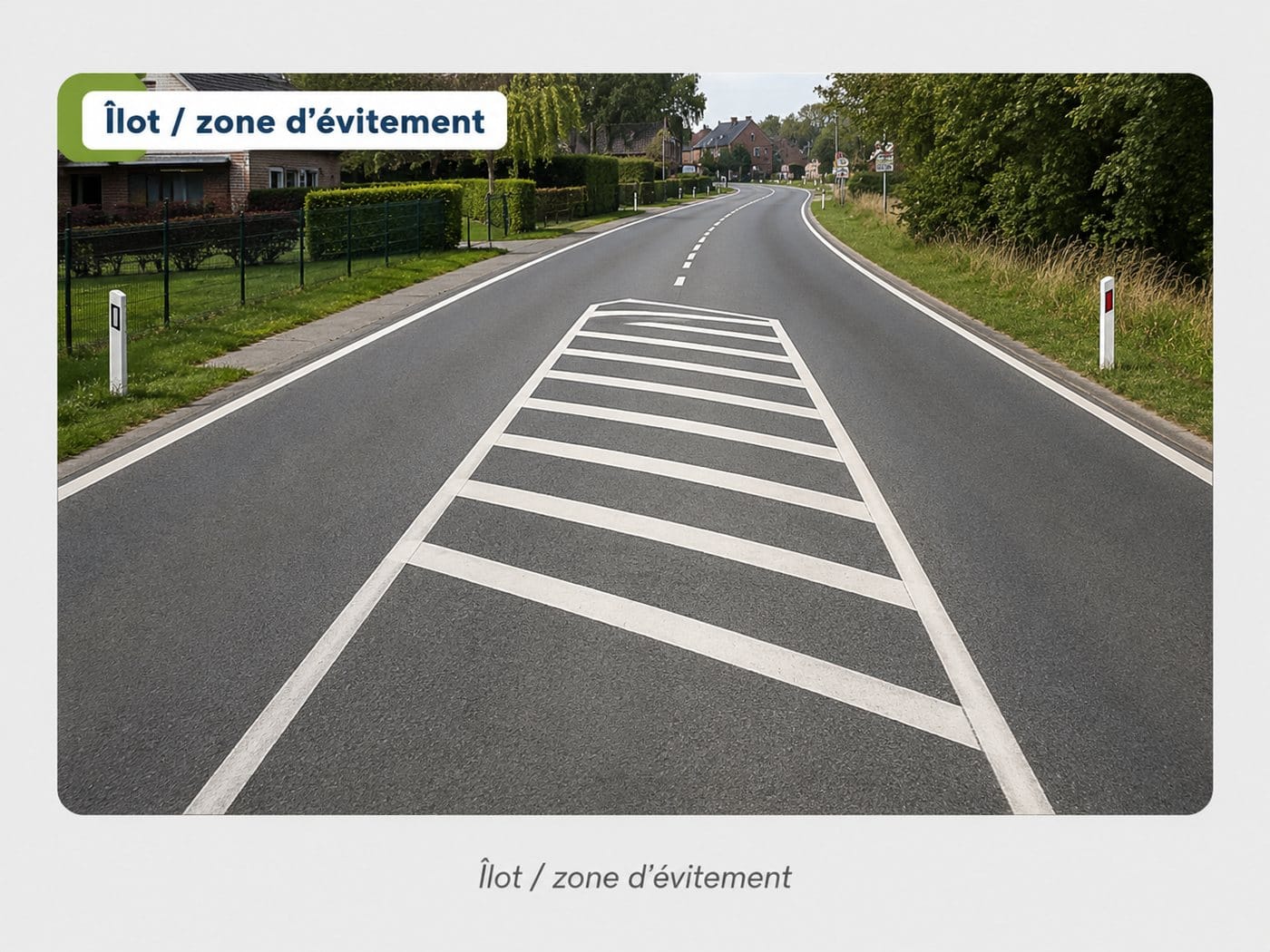 Îlot / zone d’évitement — Dispositif surélevé
