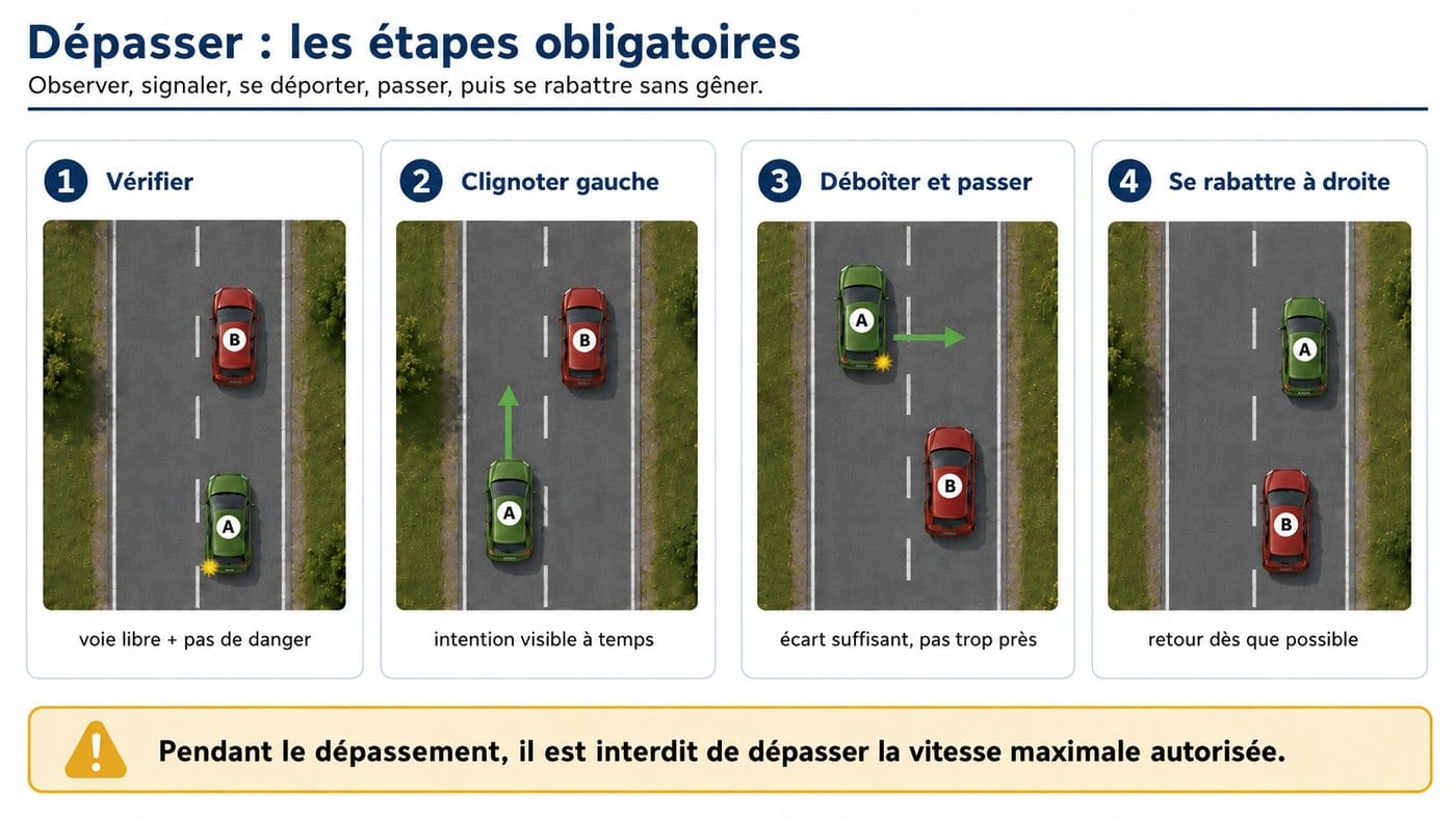 Obligations avant de dépasser