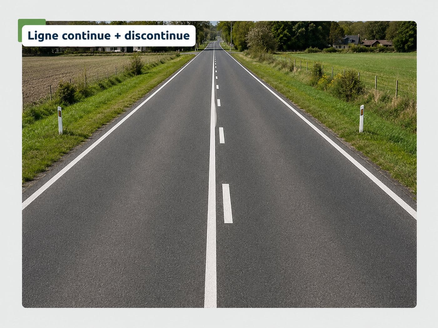 Traits rapprochés annonçant une ligne continue