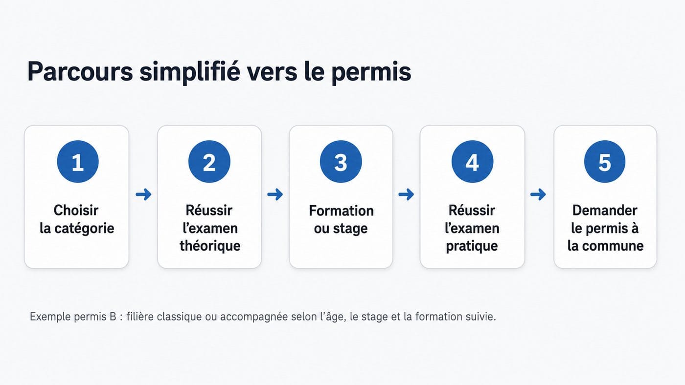 Parcours général pour obtenir un permis