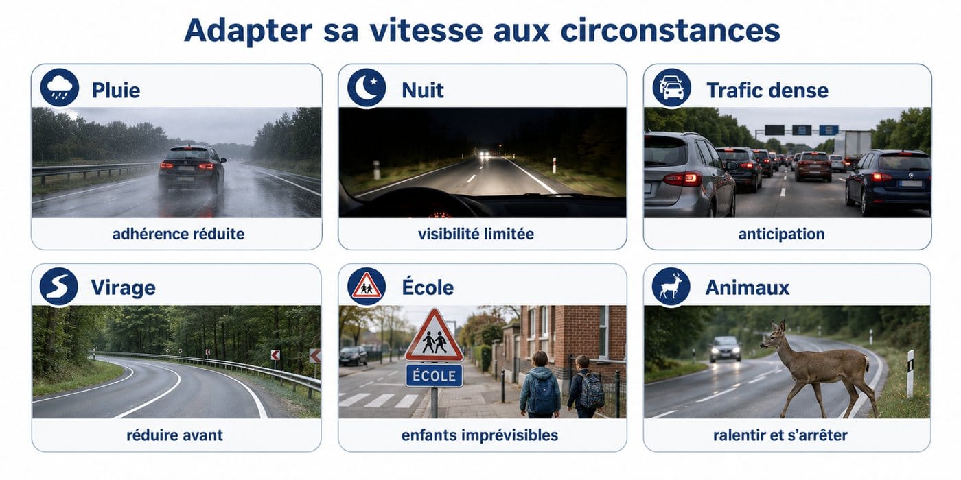Adapter sa vitesse aux circonstances