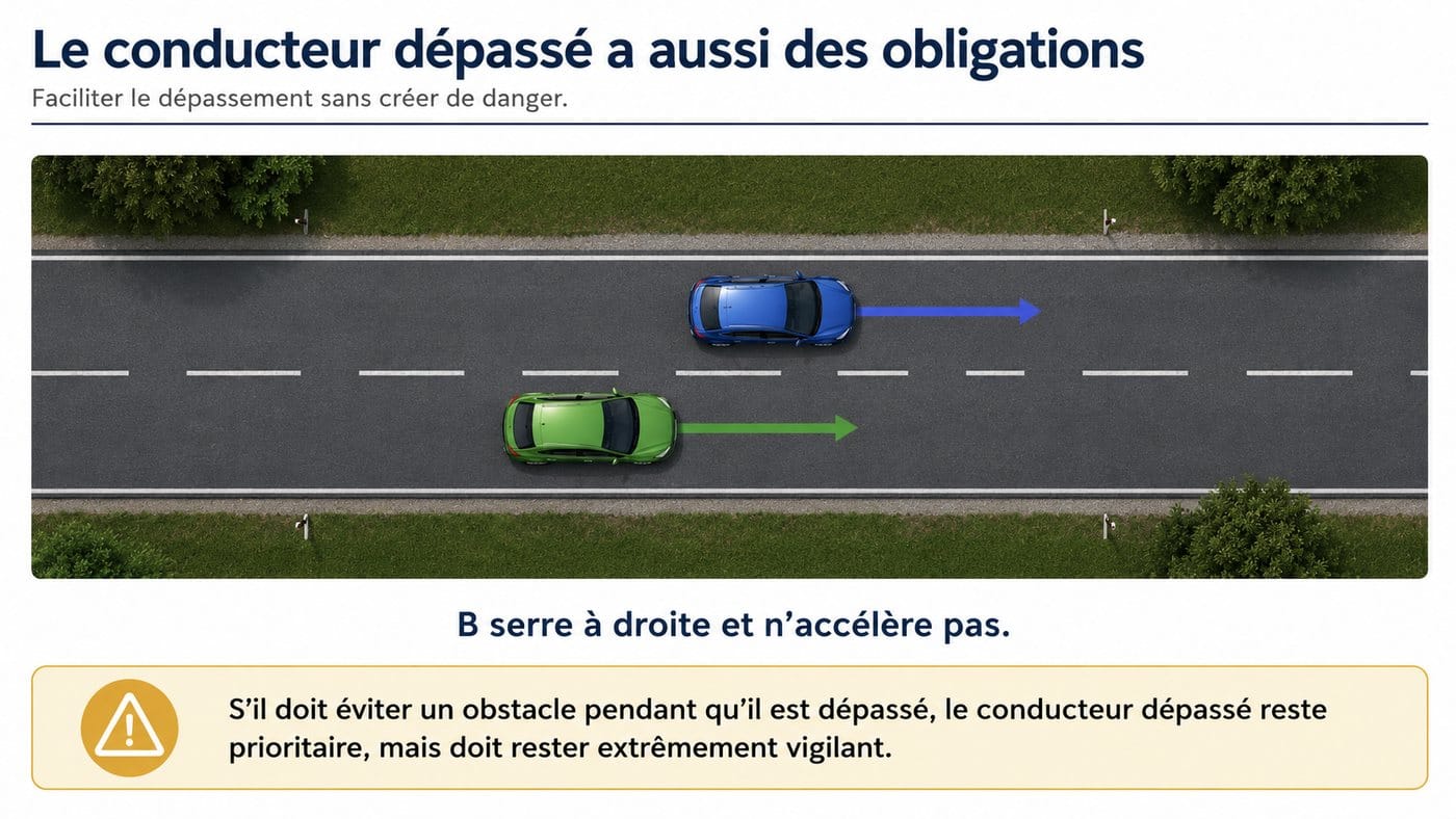 Obligations du conducteur dépassé
