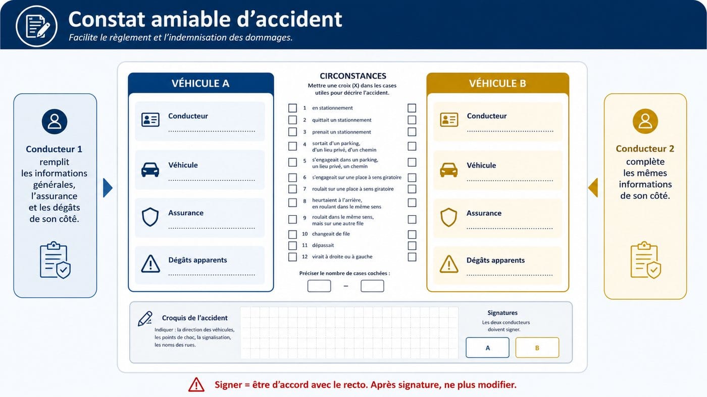 Le constat d’accident
