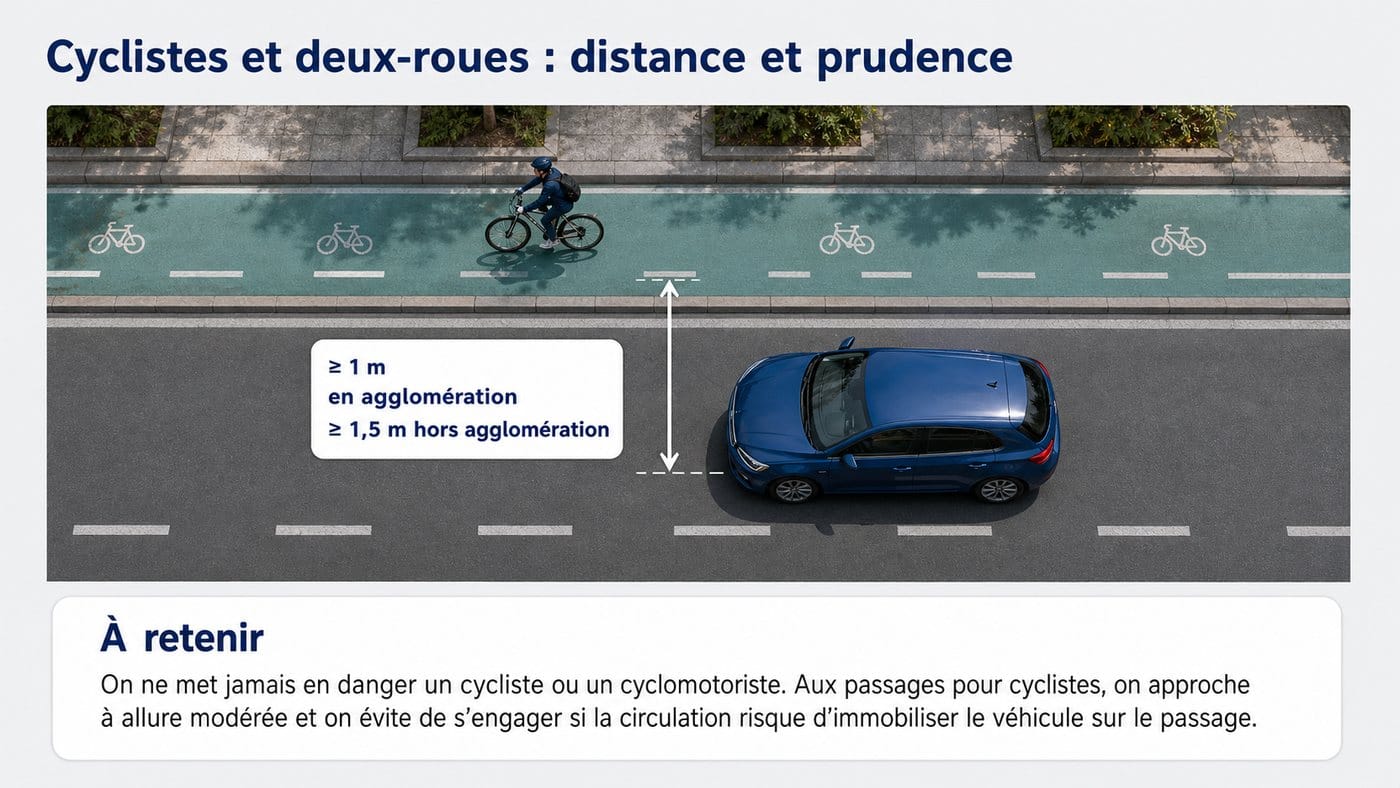 Les cyclistes et deux-roues