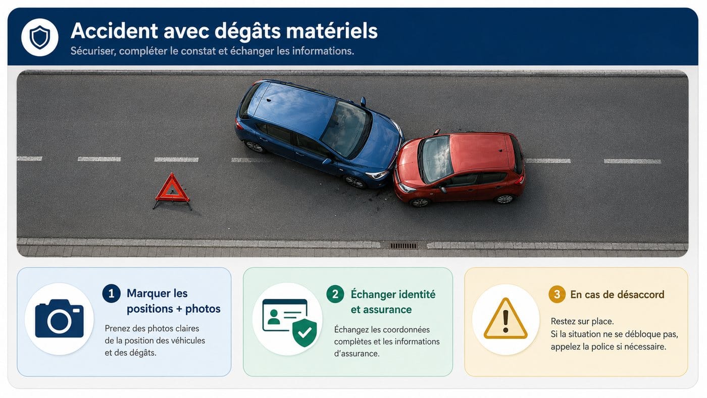 L’accident avec dégâts matériels