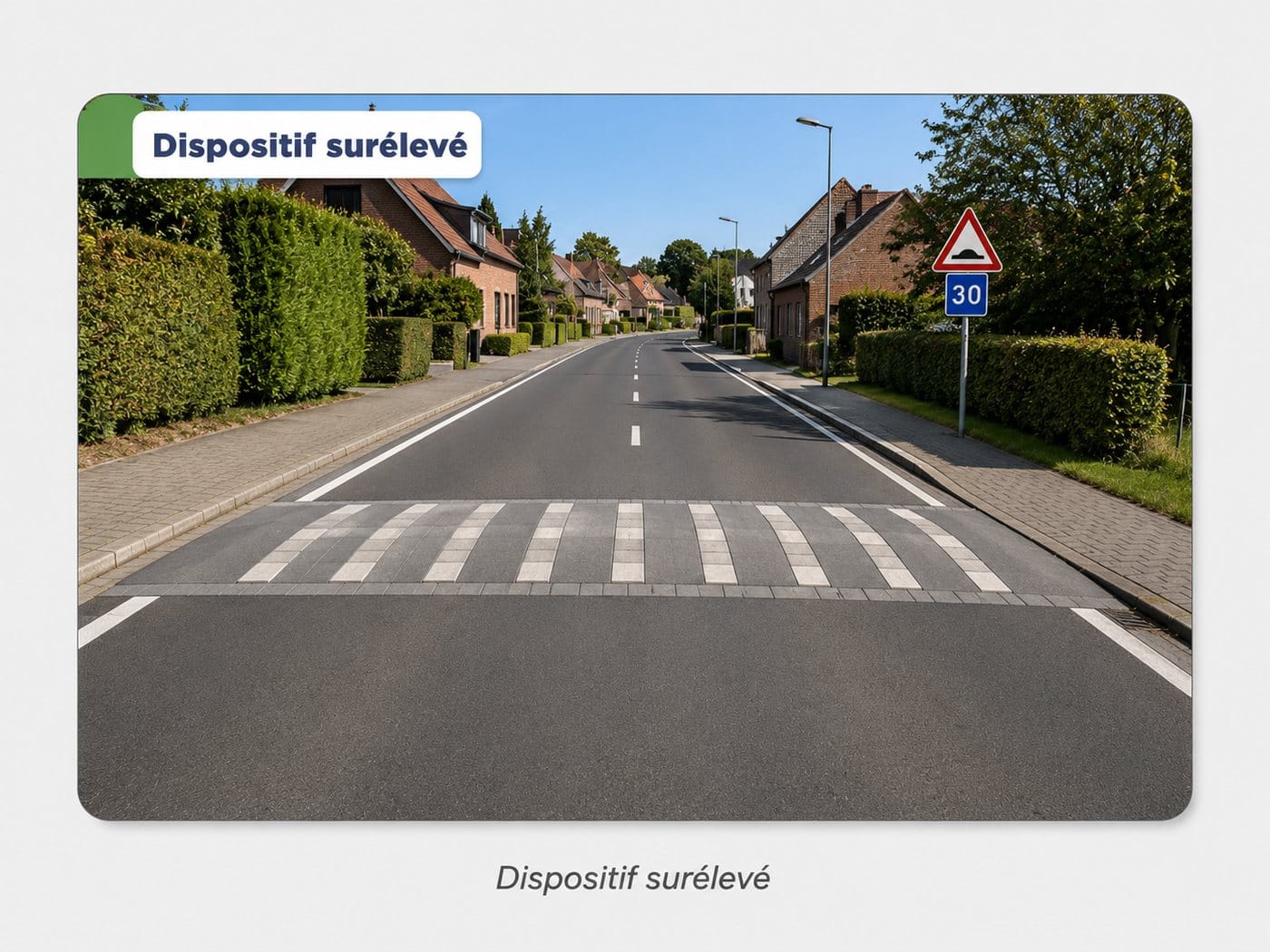 Îlot / zone d’évitement — Dispositif surélevé