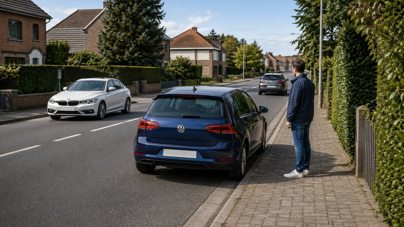 Contourner une voiture avant d'y entrer