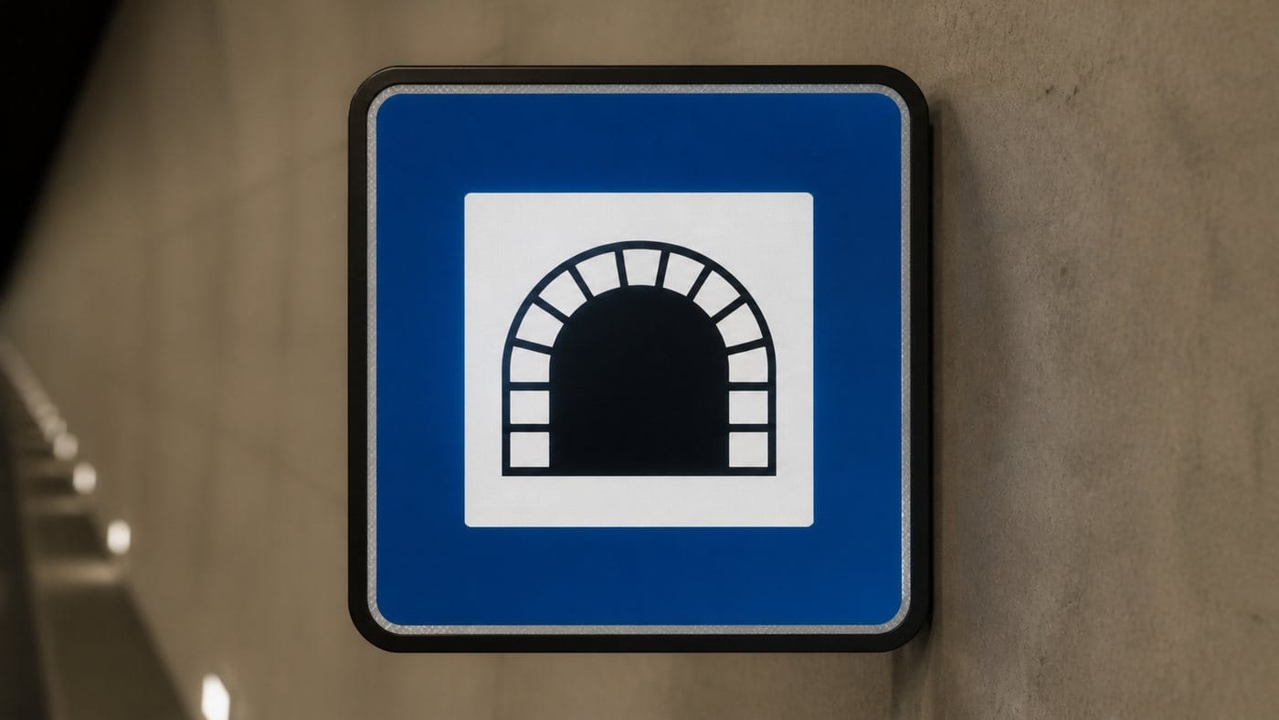 Bouchon soudain dans un tunnel