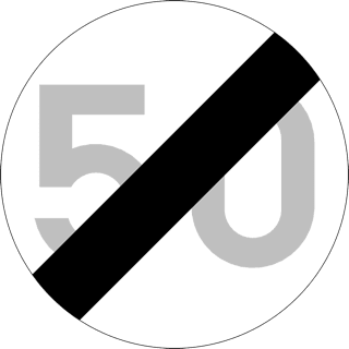 Panneau C45 : fin de limitation de vitesse (autres versions)
